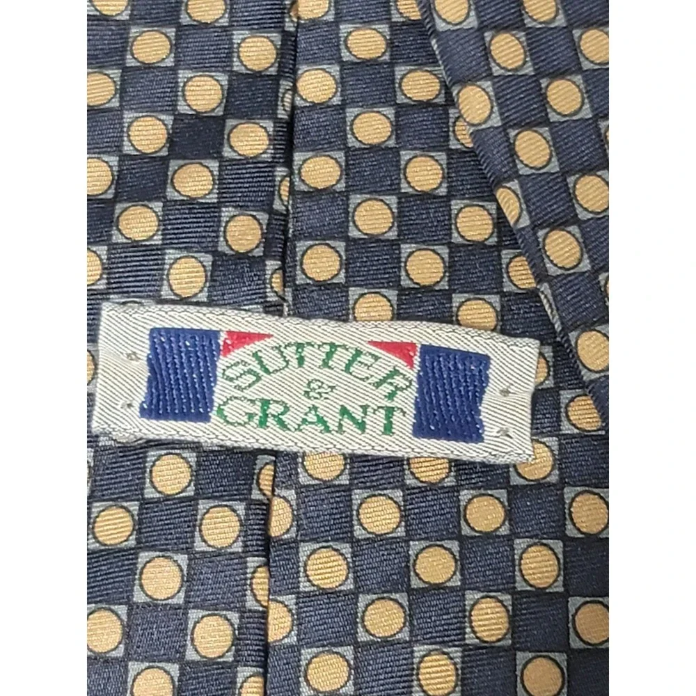 Vintage Sutter & Grant Neck Tie Man Golfing Silk Made In USA